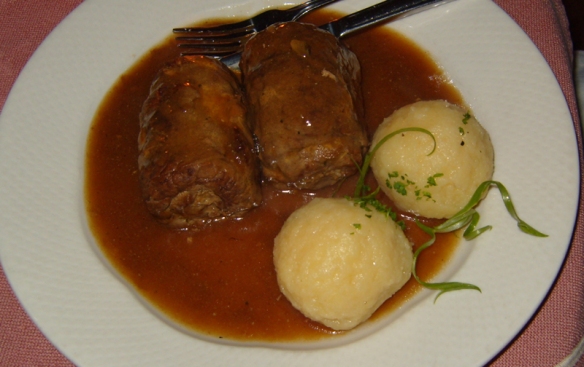 Rinderroulade - Beef Rouladen at the Gasthaus