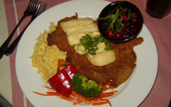 Schnitzel France at the Gasthaus