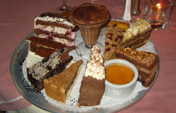 3D dessert menu at the Gasthaus